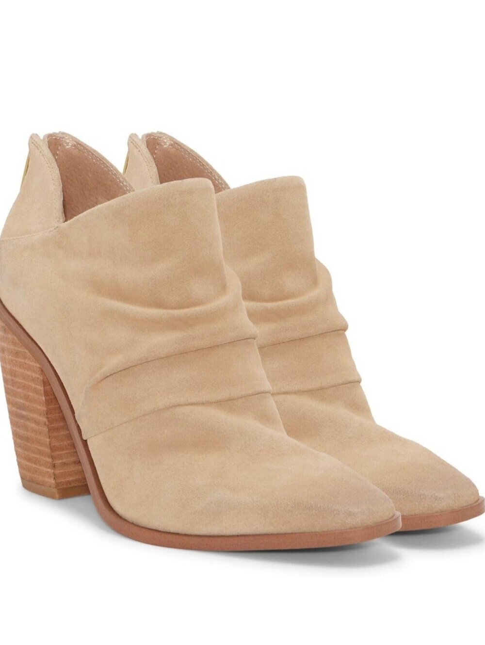 NIB Vince Camuto AINSLEY Tortilla Leather Suede Ankle Booties size 8.5